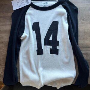 Navy and white Brandy Melville long sleeve top